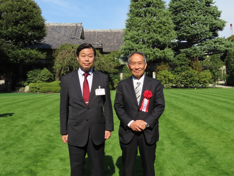  日本防炎協会安藤理事長と古野氏